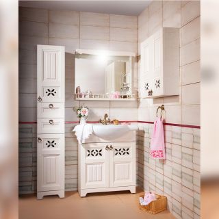 Тумба под раковину Бриклаер Кантри 4627125413698 80 см бежевый дуб прованс